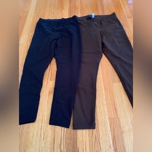 2 pairs Women’s Old Navy Fleece-Lined leggings size Large